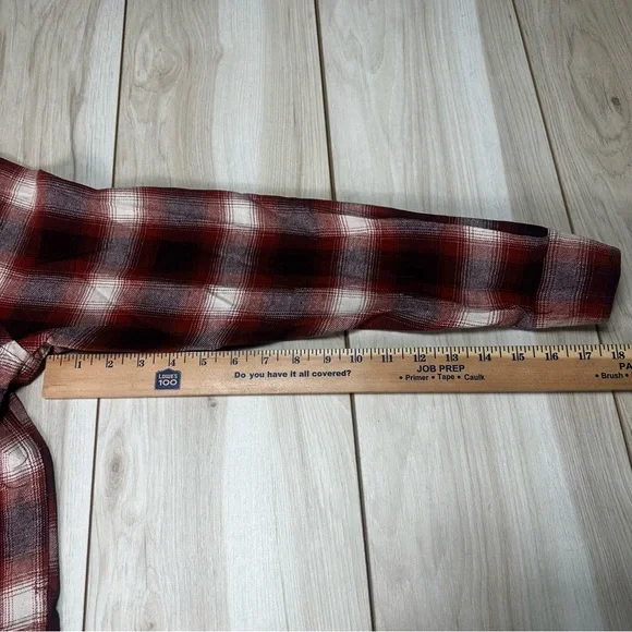 Gap Women’s Flannel Moana Plaid Button Down‎ Shirt, relaxed fit Size Large- New - Picture 10 of 13